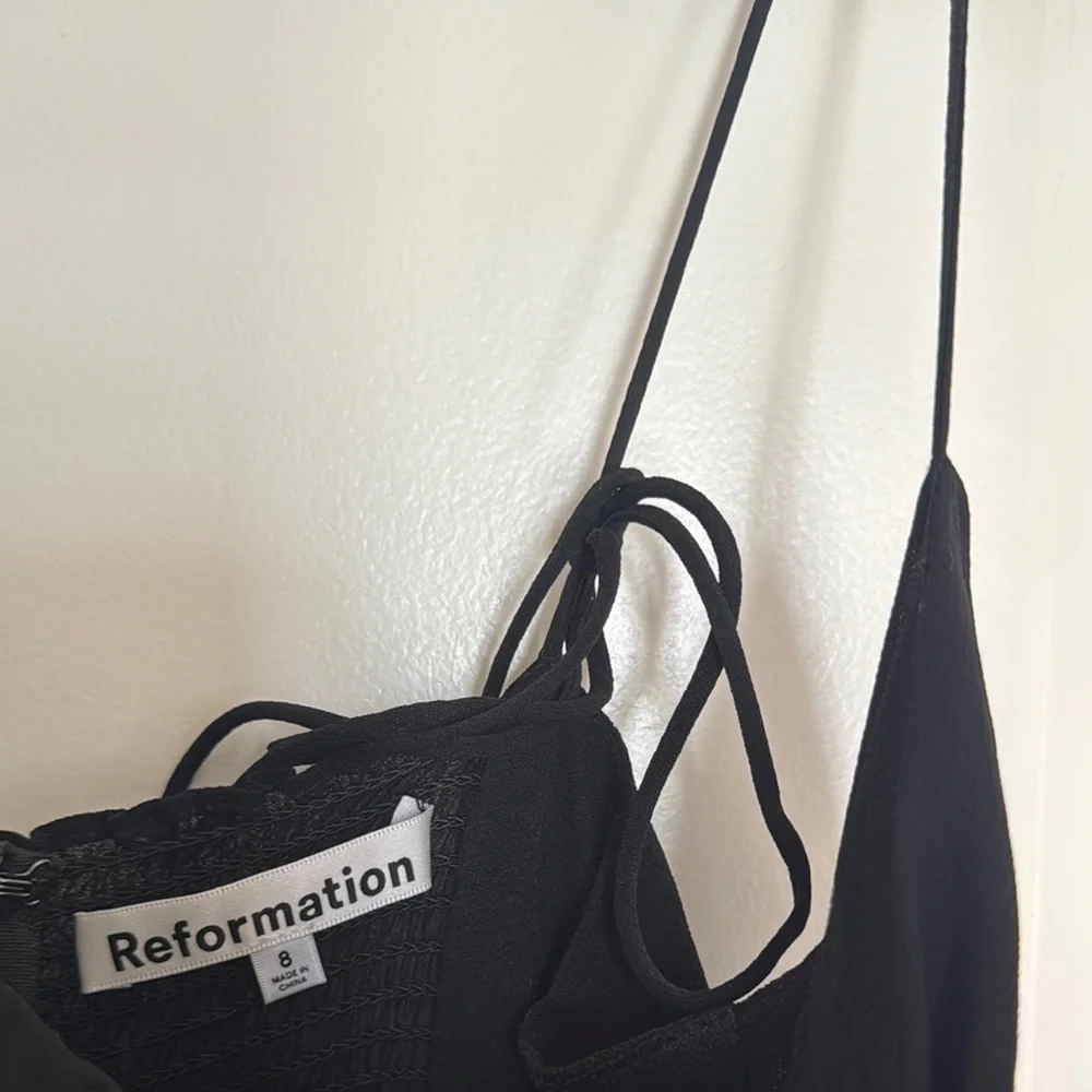 Reformation Black Spaghetti Strap Dress - Picture 3 of 9